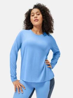 Hot Sale ❤️ Outdoor Voices FastTrack Mesh Longsleeve 😉 -Outlet Outdoorvoices Store 1 hero W301351 SMS BON FastTrackLongsleeve BlueBonnet 058