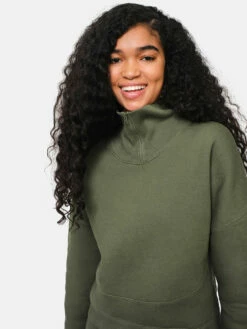 Discount 💯 Outdoor Voices Nimbus 1/4 Zip Sweatshirt ⭐ -Outlet Outdoorvoices Store 1 hero W501205 TDF VIN Nimbus Cotton 14 Zip Vine 0035