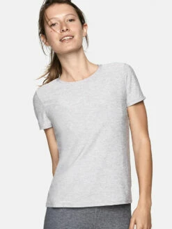 Discount 🤩 Outdoor Voices CloudKnit Shortsleeve 🤩 -Outlet Outdoorvoices Store 4 detail Light Mossed Jersey Tee Fog W300246 HLM FOG 0063 V1