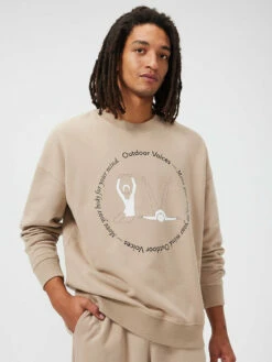 Coupon 😉 Outdoor Voices OV Graphic Sweatshirt ❤️ -Outlet Outdoorvoices Store M501636 SCT PAM Move Your Body Pickup Sweatshirt Pampas 074