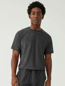 Deals 🔔 Outdoor Voices CloudKnit Heavyweight Shortsleeve 👍 -Outlet Outdoorvoices Store U402064 HMJ CHR CloudKnit Heavy Weight Shortsleeve Charcoal 015