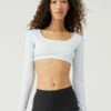 Deals 👍 Outdoor Voices Sculpt Longsleeve Crop Top 👏 -Outlet Outdoorvoices Store W202018 SPT JSE Sculpt Longsleeve Crop Top Jasmine 302 D7tUBLl