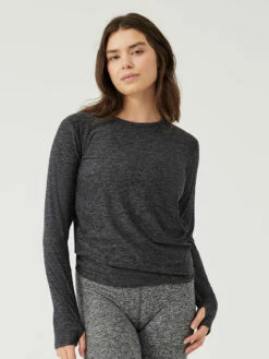 Best reviews of 🎉 Outdoor Voices CloudKnit Longsleeve 🛒 -Outlet Outdoorvoices Store W300080 HLM CHR All Day Longsleeve RESHOOT Charcoal 057 4GMkUwc