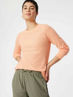 Deals 🎁 Outdoor Voices FastTrack Waffle Longseleeve 🤩 -Outlet Outdoorvoices Store W301332 SWF MEL Waffle Longsleeve Melon 061 Ayi7aZW