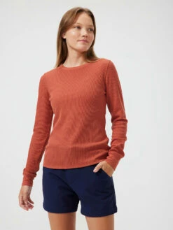 Deals 🎁 Outdoor Voices FastTrack Waffle Longseleeve 🤩 -Outlet Outdoorvoices Store W301332 SWF RSS Waffle Longsleeve Russett 081 TCuLRgD