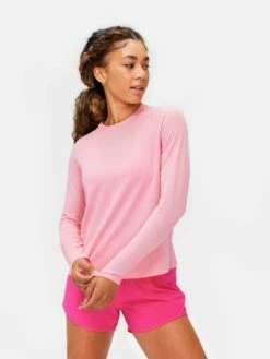 Hot Sale ❤️ Outdoor Voices FastTrack Mesh Longsleeve 😉 -Outlet Outdoorvoices Store W301351 Fast Track Longsleeve Pink Punch 091 X0Jd45z