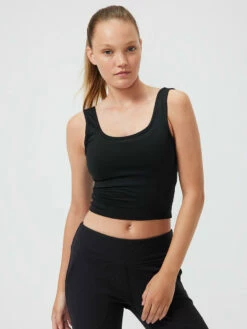 Wholesale ⌛ Outdoor Voices CloudKnit Crop Tank ⌛ -Outlet Outdoorvoices Store W301561 HLM BLK All Day Crop Tank Black 065 JQDyF6U