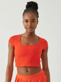 Coupon 👍 Outdoor Voices SuperForm™ Rib Shortsleeve 🧨 -Outlet Outdoorvoices Store W301911 SFR LBG Rib Shortsleeve Ladybug 001