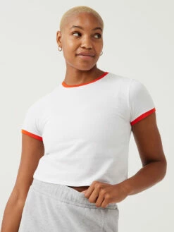 Best reviews of ✨ Outdoor Voices Ringer Shortsleeve 👍 -Outlet Outdoorvoices Store W301912 PMC WLB Ringer Shortsleeve White Ladybug 033 RcBNyBy