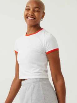 Best reviews of ✨ Outdoor Voices Ringer Shortsleeve 👍 -Outlet Outdoorvoices Store W301912 PMC WLB Ringer Shortsleeve White Ladybug 060