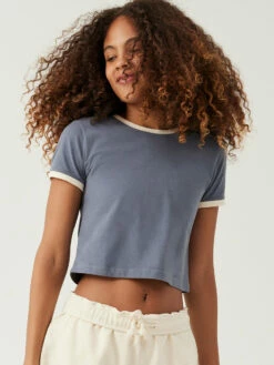 Best reviews of ✨ Outdoor Voices Ringer Shortsleeve 👍 -Outlet Outdoorvoices Store W301912 PMC WLV Ringer Shortsleeve Whale Vanila ELAH 0779 MPsj6cS