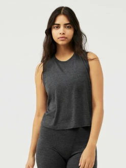 Best Pirce ⌛ Outdoor Voices Merino Wool Tank 💯 -Outlet Outdoorvoices Store W302046 MNW CHR Merino Wool Tank Charcoal 056