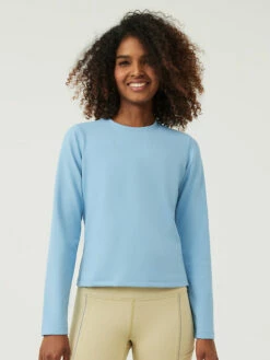 Cheap ⭐ Outdoor Voices FrostKnit Longsleeve 🎁 -Outlet Outdoorvoices Store W302052 PLM MOB FrostKnit Longsleeve Morning Blue 081