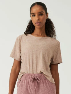 Flash Sale ⌛ Outdoor Voices CloudKnit Boxy Shortsleeve 🎉 -Outlet Outdoorvoices Store W302059 HLM MOC CloudKnit Boxy Shortsleeve Mocha 027 bYG9QTA