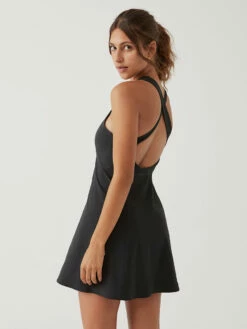 New 😉 Outdoor Voices Cross Back 👗 Dress ❤️ -Outlet Outdoorvoices Store W401885 WTS BLK Cross Back Dress Black 067