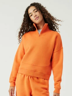 Discount 💯 Outdoor Voices Nimbus 1/4 Zip Sweatshirt ⭐ -Outlet Outdoorvoices Store W701204 TDF MUS Nimbus Sweatpant Mustang 1682