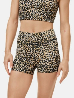 New 🥰 Outdoor Voices TechSweat™ 3.5" Short 💯 -Outlet Outdoorvoices Store W701492 TSW LEO MoveFree3.5 Short Leopard 144